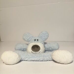 Demdaco Blue Teddy Bear Lovey Security Blanket Baby Boy Toy Rattle Plush Puppy